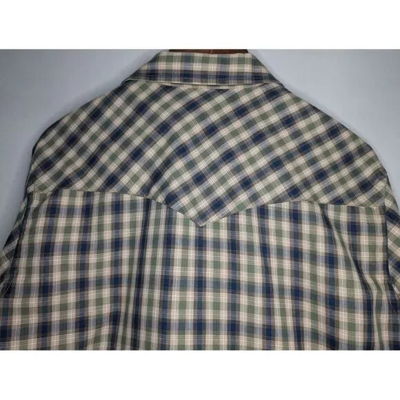 Pendleton Frontier Long Sleeve Snap Button Shirt Men's Small Blue/ Green - Picture 11 of 15